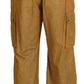 Dolce & Gabbana Brown Linen Drawstring Cargo Pants