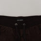 Dolce & Gabbana Brown Solid Men Drawstring Jogger Pants