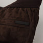 Dolce & Gabbana Brown Solid Men Drawstring Jogger Pants