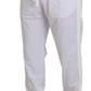 Dolce & Gabbana White Crown Logo Jogger Pants