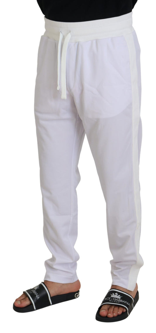 Dolce & Gabbana White Crown Logo Jogger Pants