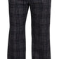 Dolce & Gabbana Gray Checkered Mid Waist Men Pants