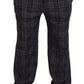 Dolce & Gabbana Gray Checkered Mid Waist Men Pants