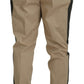 Dolce & Gabbana Brown Black Cotton Chino Men Pants