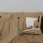 Dolce & Gabbana Brown Black Cotton Chino Men Pants