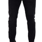 Dolce & Gabbana Black Cotton Patch Embroidery Denim Jeans