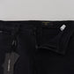 Dolce & Gabbana Black Cotton Patch Embroidery Denim Jeans