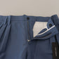 Dolce & Gabbana Blue Linen Chino Men Formal Pants