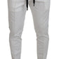 Dolce & Gabbana White Cotton DG Logo Jogger Pants