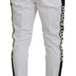 Dolce & Gabbana White Cotton DG Logo Jogger Pants