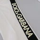 Dolce & Gabbana White Cotton DG Logo Jogger Pants