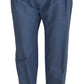 Dolce & Gabbana Blue Linen Chino Formal Pants