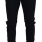 Dolce & Gabbana Black Wool Slim Formal Pants