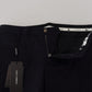 Dolce & Gabbana Black Wool Slim Formal Pants