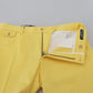 Dolce & Gabbana Yellow Cotton Slim Fit Men Pants