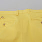 Dolce & Gabbana Yellow Cotton Slim Fit Men Pants