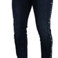 Dolce & Gabbana Blue Cotton Studded Low Waist Denim Jeans