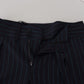 Dolce & Gabbana Blue Striped Men Formal Pants