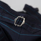 Dolce & Gabbana Blue Striped Men Formal Pants