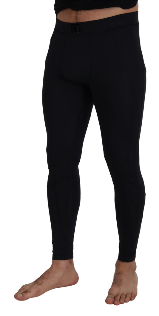 Dolce & Gabbana Black Slim Fit Athletic Stretch Pants