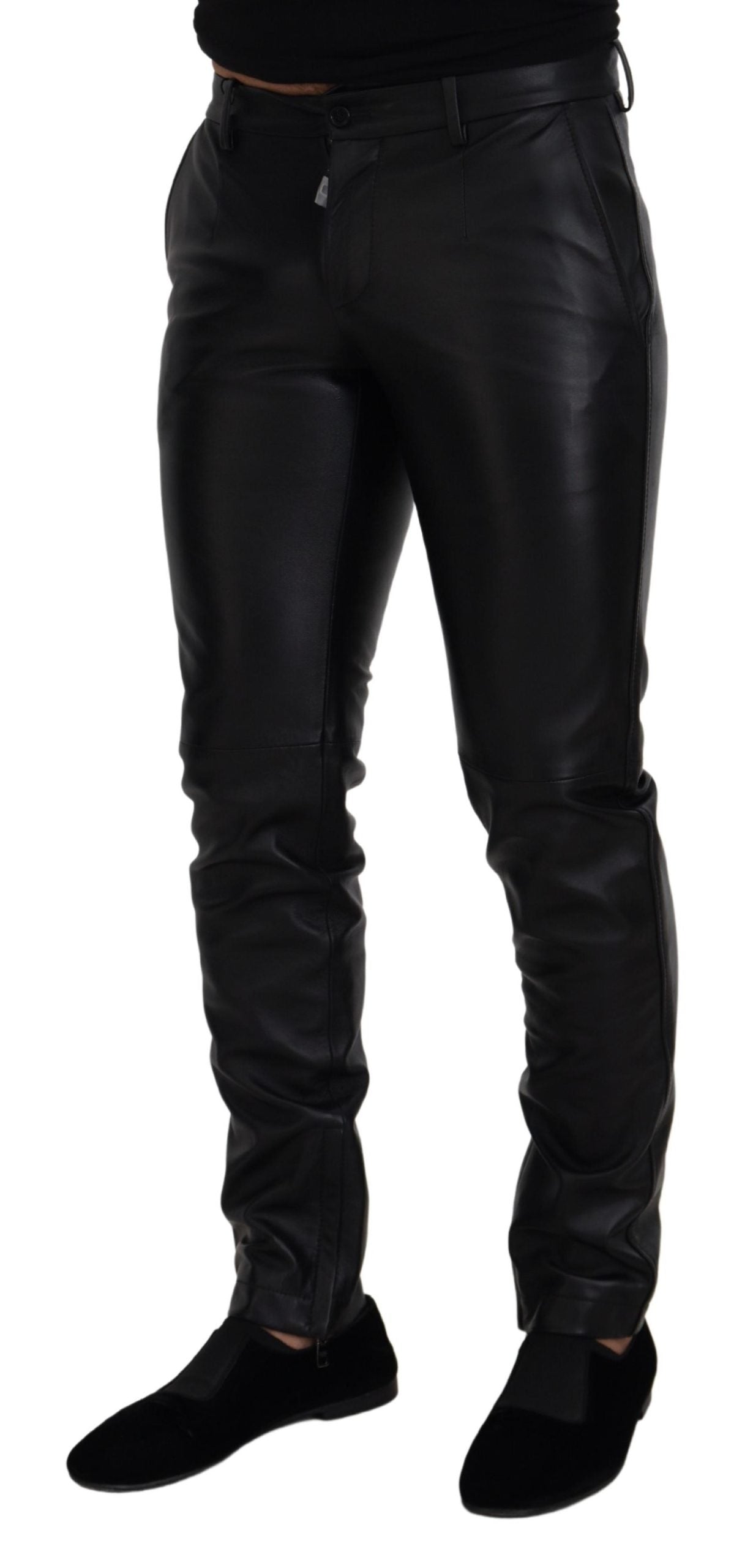 Dolce & Gabbana Black Shiny Stretch Skinny Pants