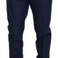 Dolce & Gabbana Blue Cotton Chino Formal Pants