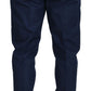 Dolce & Gabbana Blue Cotton Chino Formal Pants