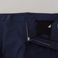 Dolce & Gabbana Blue Cotton Chino Formal Pants