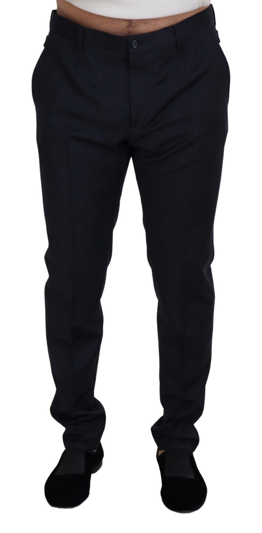 Dolce & Gabbana Blue Wool Chino Formal Pants