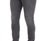 Dolce & Gabbana Grey Washed Cotton Skinny Denim Jeans