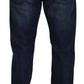 Dolce & Gabbana Blue Cotton Straight Fit Casual Denim Jeans