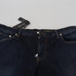 Dolce & Gabbana Blue Cotton Straight Fit Casual Denim Jeans