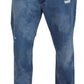 Dolce & Gabbana Blue Washed Cotton Casual Denim Jeans