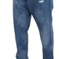 Dolce & Gabbana Blue Washed Cotton Casual Denim Jeans