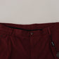 Dolce & Gabbana Maroon Cotton Bermuda Casual Shorts