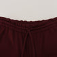 Dolce & Gabbana Maroon Bermuda Cargo Men Shorts