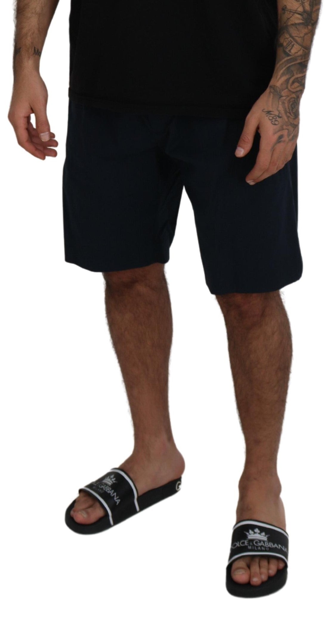 Dolce & Gabbana Blue Bermuda Mid Waist Casual Shorts