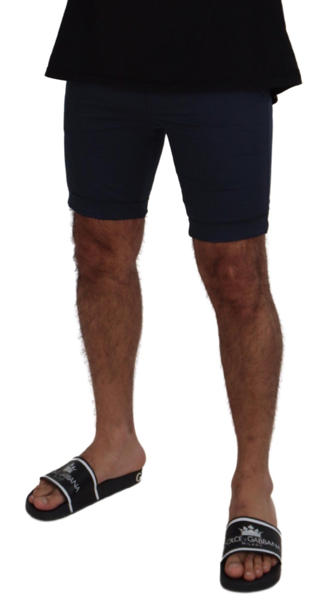 Dolce & Gabbana Blue Bermuda Low Waist Men Shorts