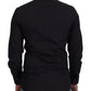 Dolce & Gabbana Black Cotton Slim Fit Formal Dress GOLD Shirt