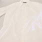 Dolce & Gabbana White Cotton Slim Fit Formal Dress GOLD Shirt