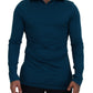 Dolce & Gabbana Blue Cotton Collared Slim Pullover Sweater