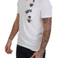 Dolce & Gabbana White Cotton Logo Patch Short Sleeve T-shirt