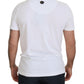 Dolce & Gabbana White Cotton Logo Patch Short Sleeve T-shirt