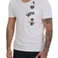 Dolce & Gabbana White Cotton Logo Patch Short Sleeve T-shirt