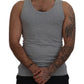 Dolce & Gabbana Gray Cotton Sleeveless Logo Men T-shirt