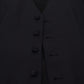 Dolce & Gabbana Black Wool Stretch Waistcoat Formal Vest