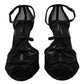 Dolce & Gabbana Elegant Black Stiletto Heeled Sandals