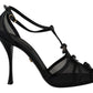 Dolce & Gabbana Elegant Black Stiletto Heeled Sandals