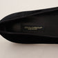 Dolce & Gabbana Black DG Sacred Heart Patch Slip On Flat Shoes