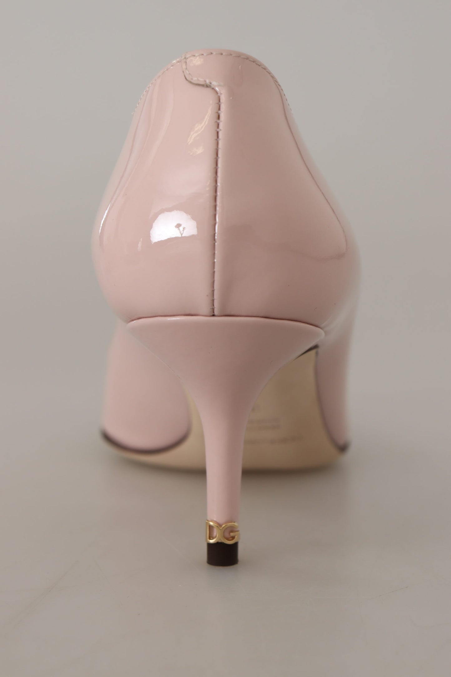 Dolce & Gabbana Pink Patent Leather Kitten Heels Pumps Shoes